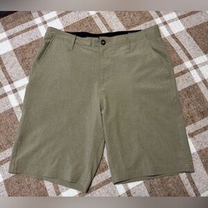 Volcom Khaki Men's Flat Front Shorts - size 34